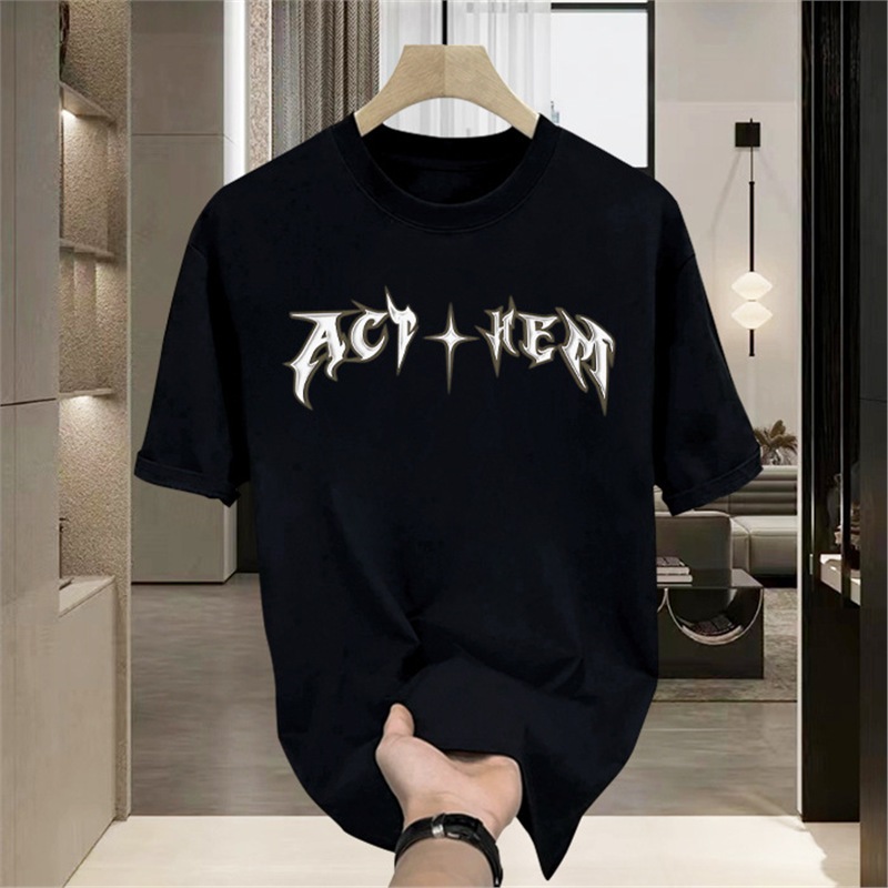 Erigo T-Shirt White and Black Floral Moon - Kaos Unisex