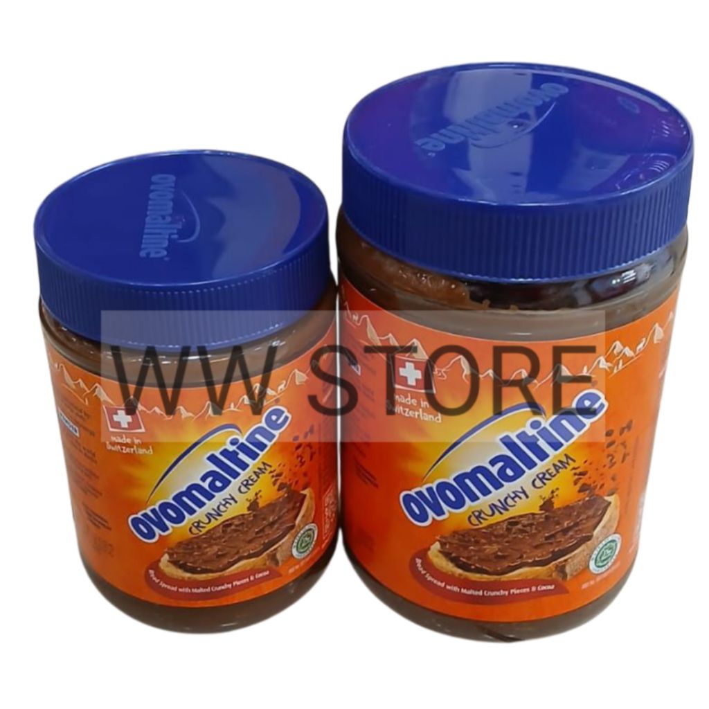

Selai olesan roti rasa krim cokelat coklat halal MUI Swiss Switzerland ovomaltine CRUNCHY CREAM bread spread 380g 680g