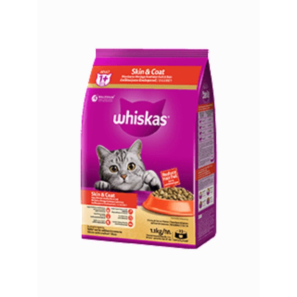 WHISKAS Adult Skin & Coat 1,2kg - Dry Food Cat
