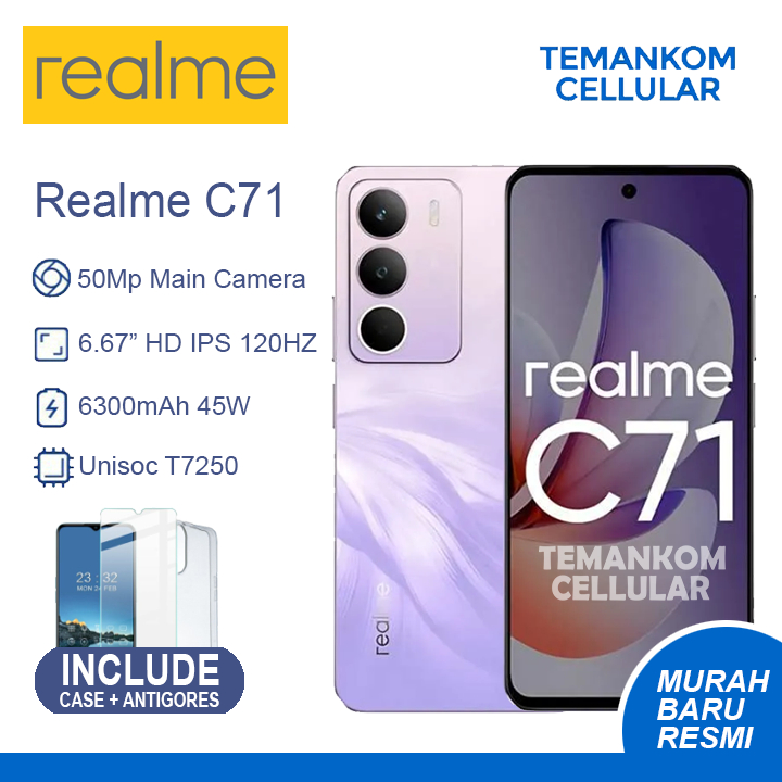 Realme C71 Baru 12GB RAM 4+6 Extend 4/128 4GB 128GB murah ORIGINAL Garansi RESMI