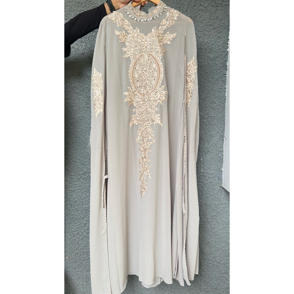 Gamis abaya pink atau abu alyssa