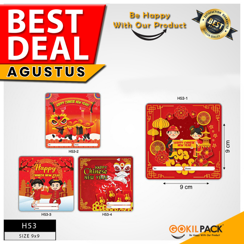 

Hangtag Gong Xi Fa Cai | Hangtag Chinese New Year | Ivory | Murah | 9x9 Hangtag Imlek | H53