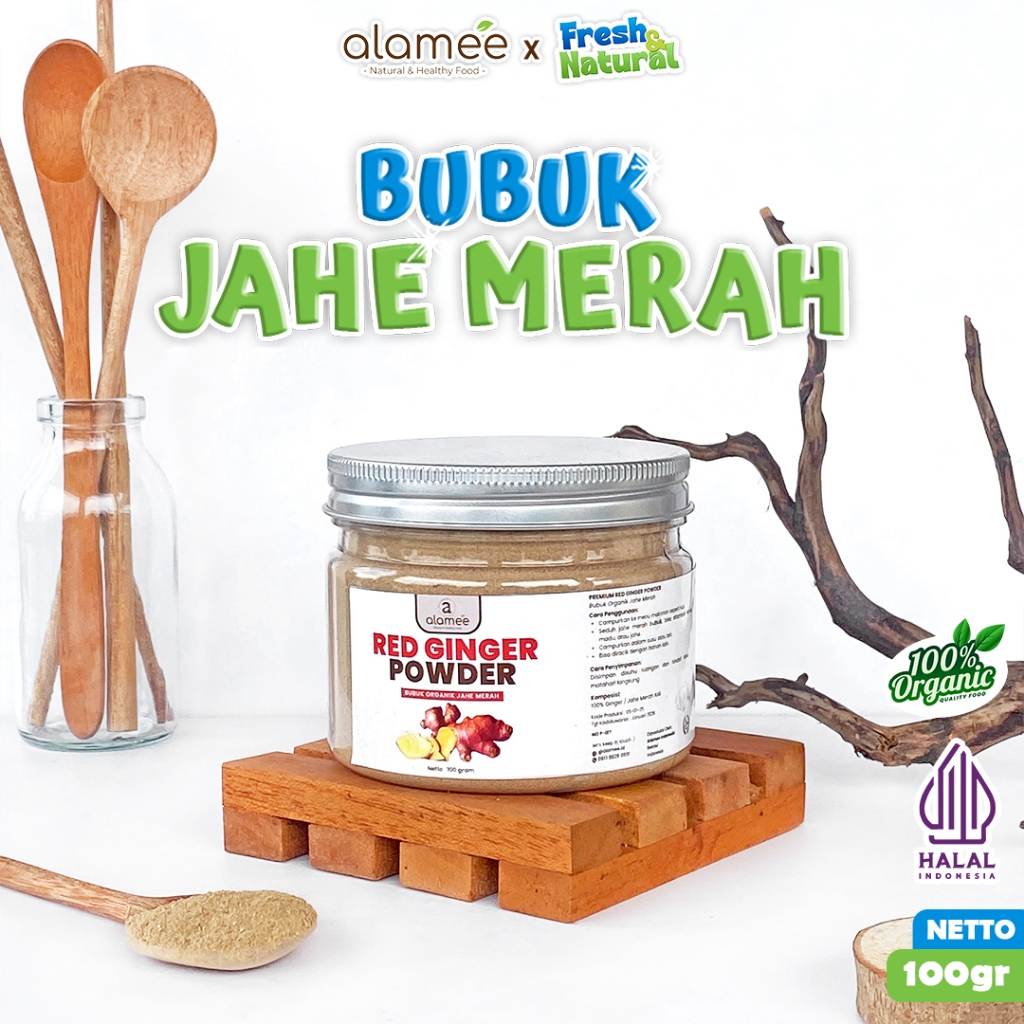 

ALAMEE Red Ginger Powder Premium Minuman Jahe Merah Bubuk Tanpa Campuran Sehat Serbuk Minuman 100gr fresh and natural