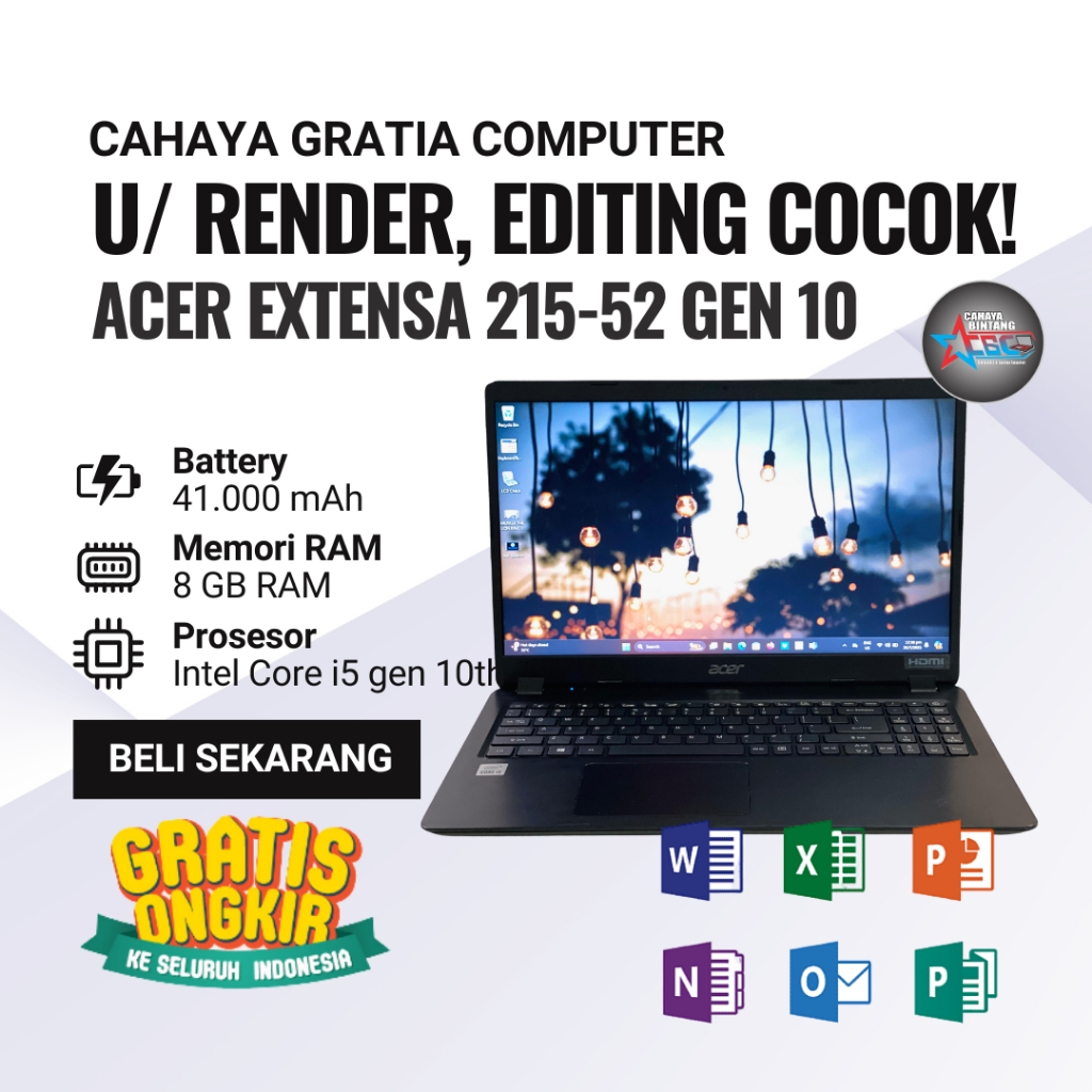 ACER EXTENSA 215-52 CORE I5-1035G1 HDD 1TB RAM 8GB 1.2GHz