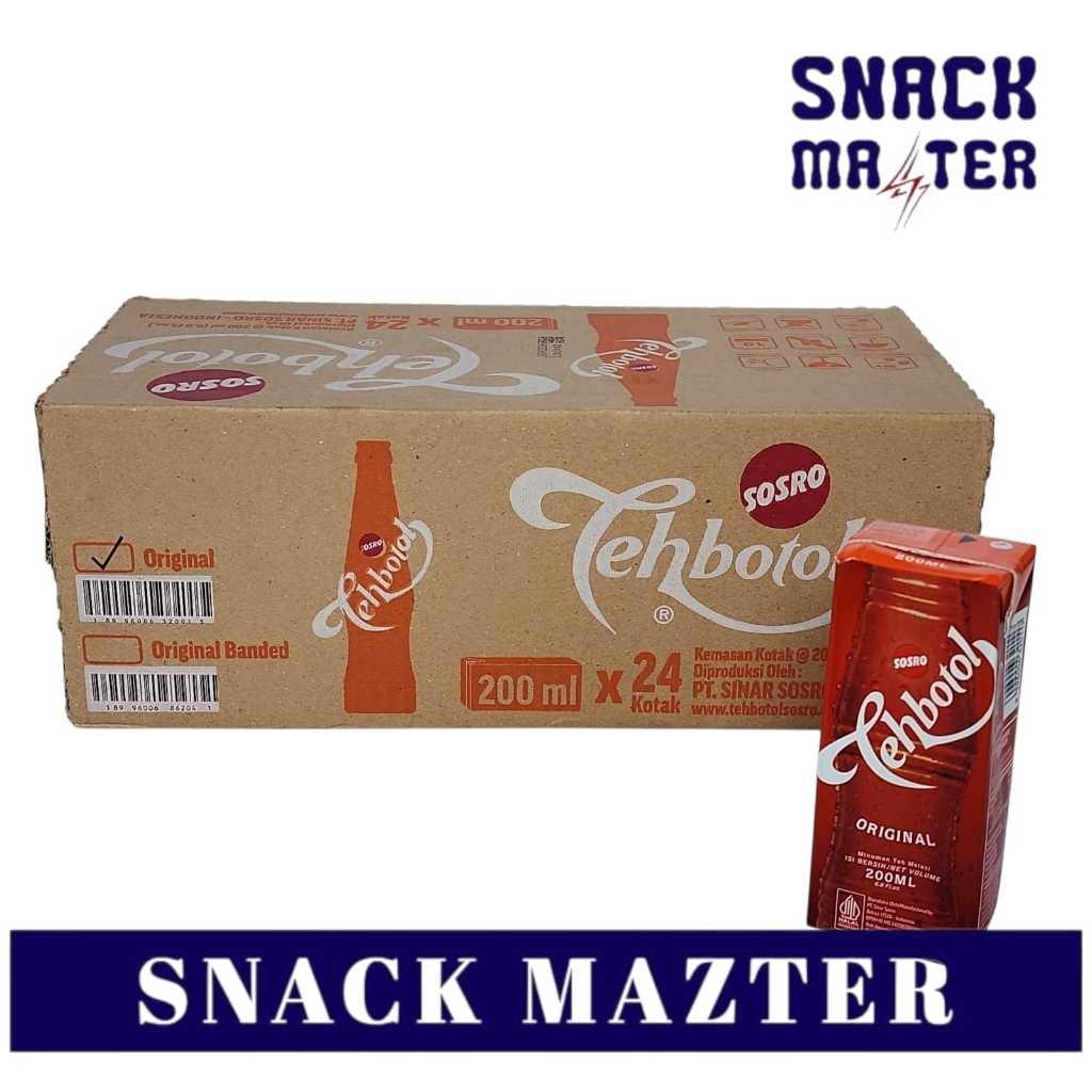 

Teh botol sosro kotak KARTON - Netto 200 ml x 24 pcs