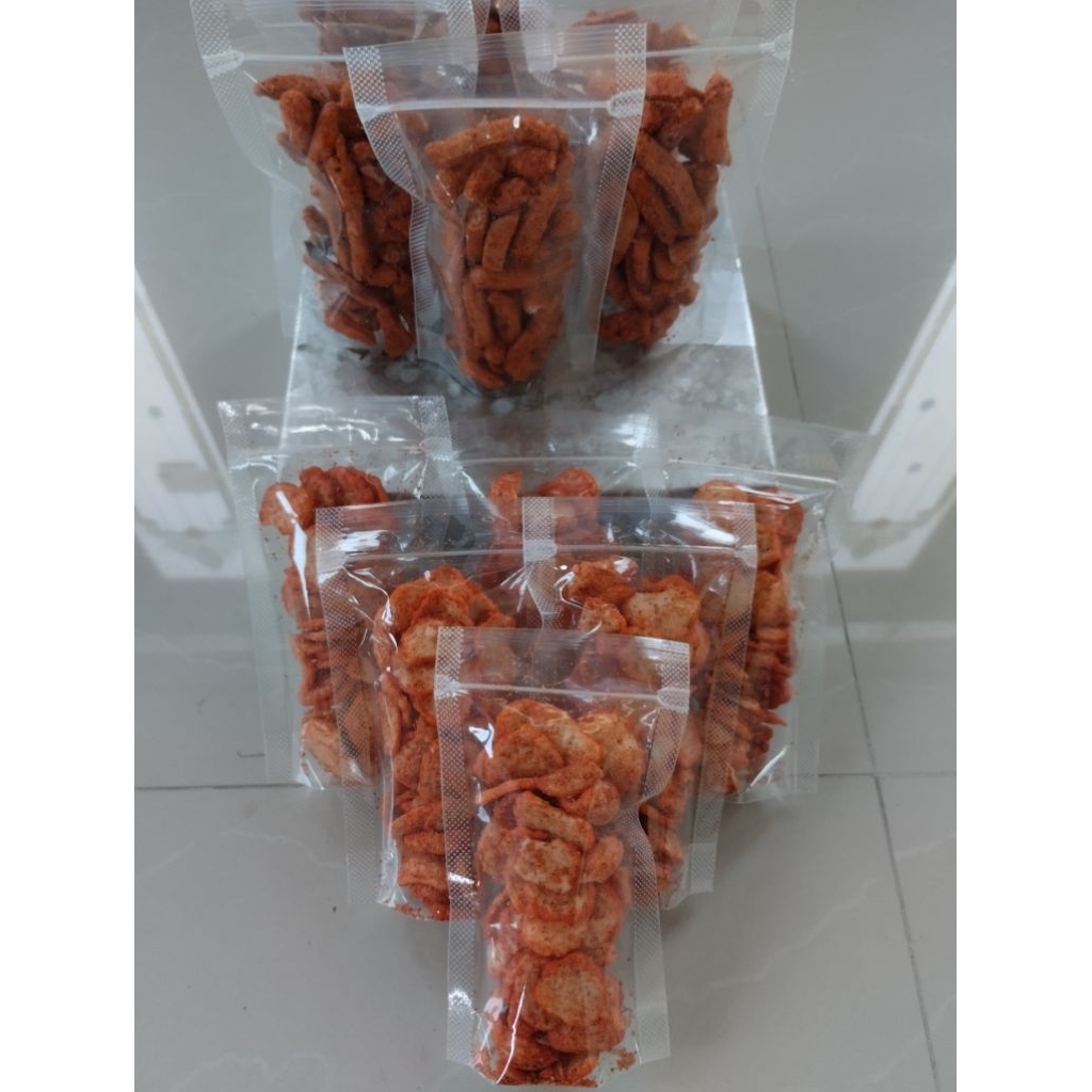 

Baruuuu,,,, jajanan pedas (Basreng pedas, krupuk seblak pedas dll) pembelian ecer