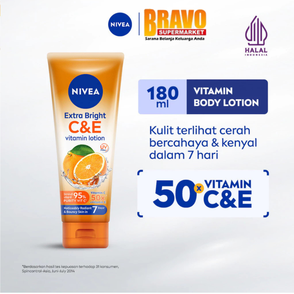 Bravo Bojonegoro - NIVEA Body Lotion Extra Bright C&E Vitamin Lotion 180ML - Handbody SPF serum UV F