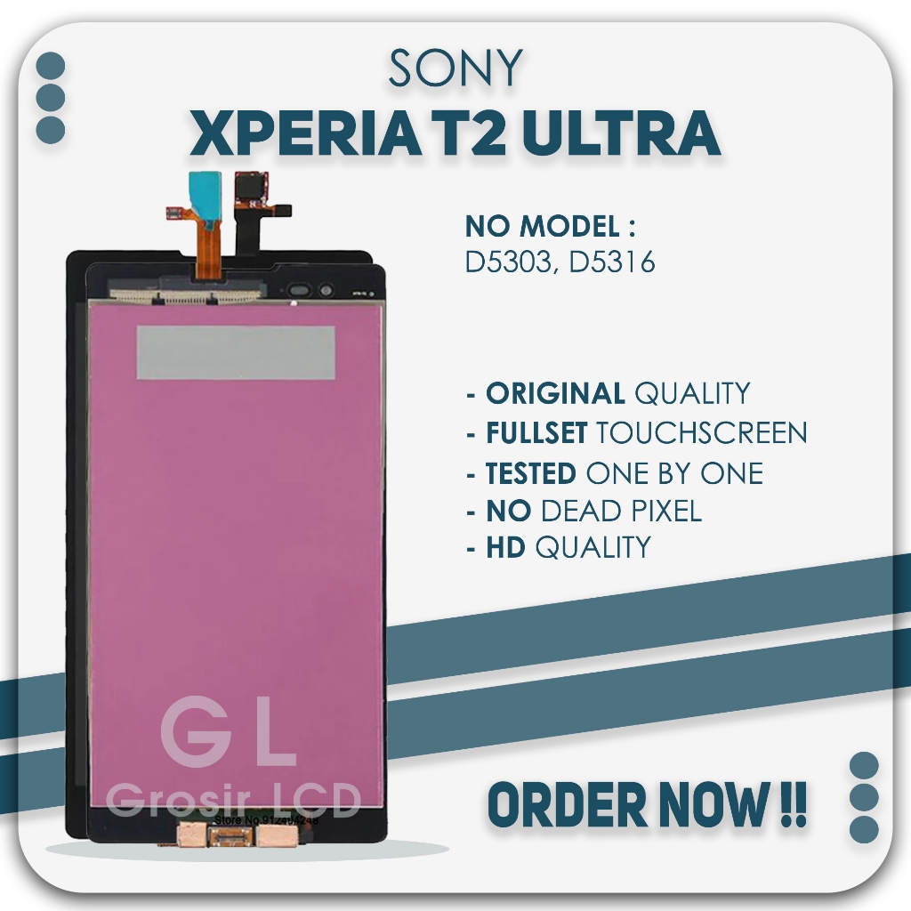 Grosir LCD Xperia T2 Ultra - Fullset Touch Screen