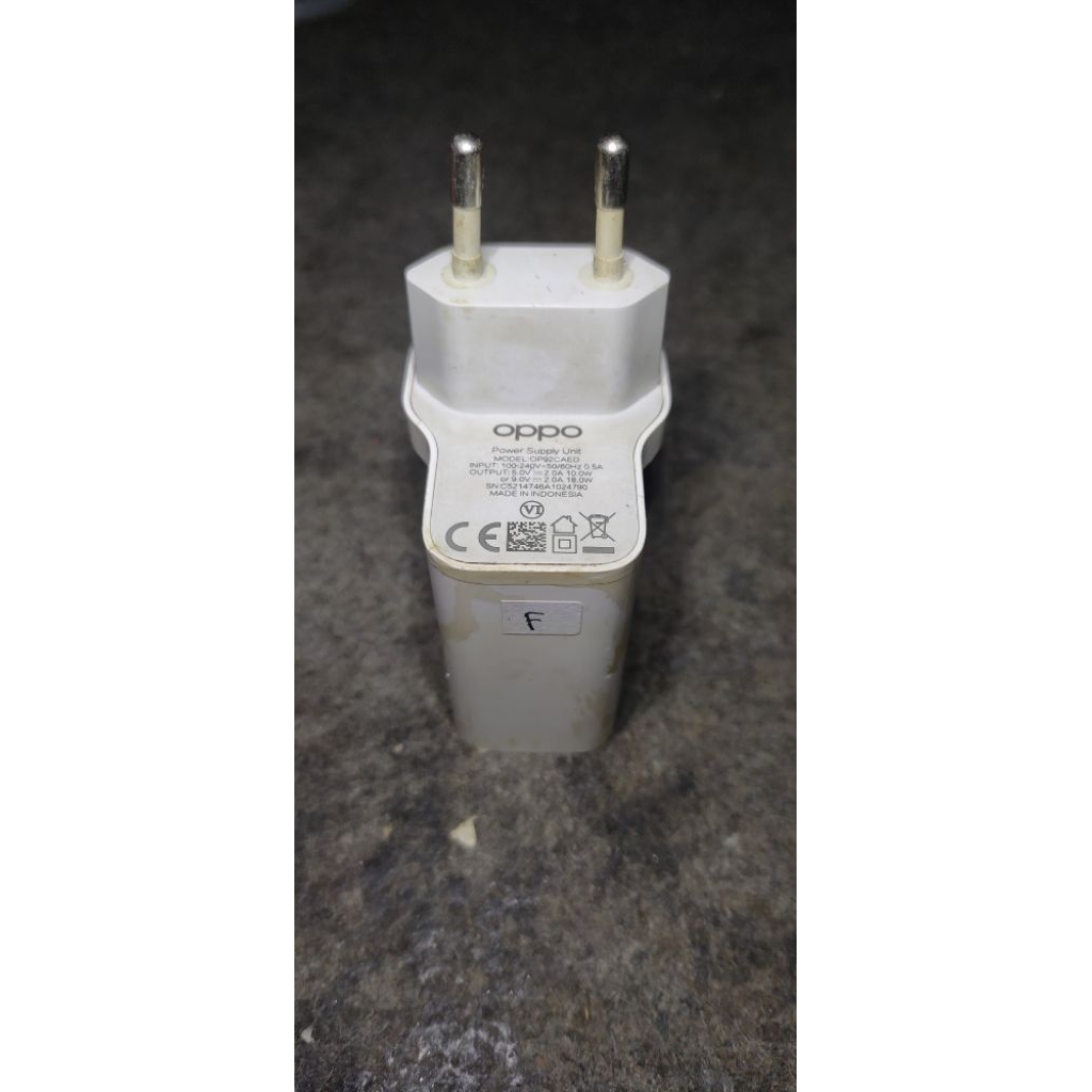Charger Oppo ORIGINAL 100% 2A 18watt seken bawaan hp tanpa kabel