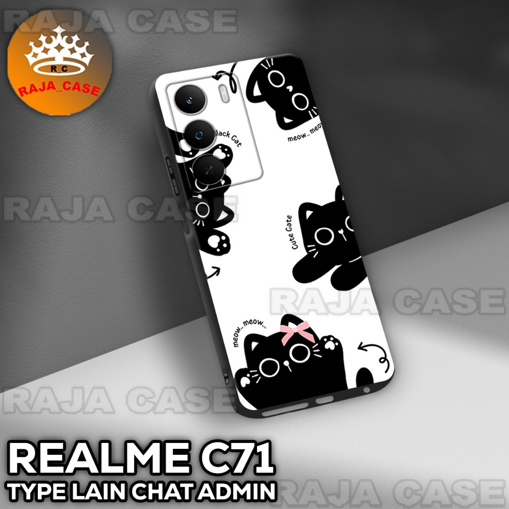 [Rc11] Case REALME C71 - Casing REALME C71 [Motif KUCING] - bahan karet - all type hp