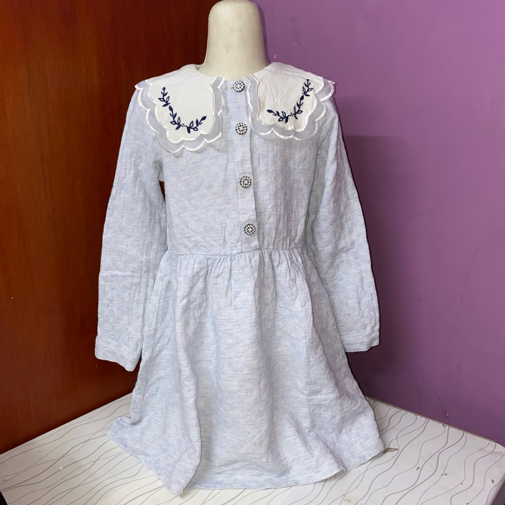 Dress Anak Perempuan Cheek Size 130 – Umur 7–8 Tahun, Model Vintage