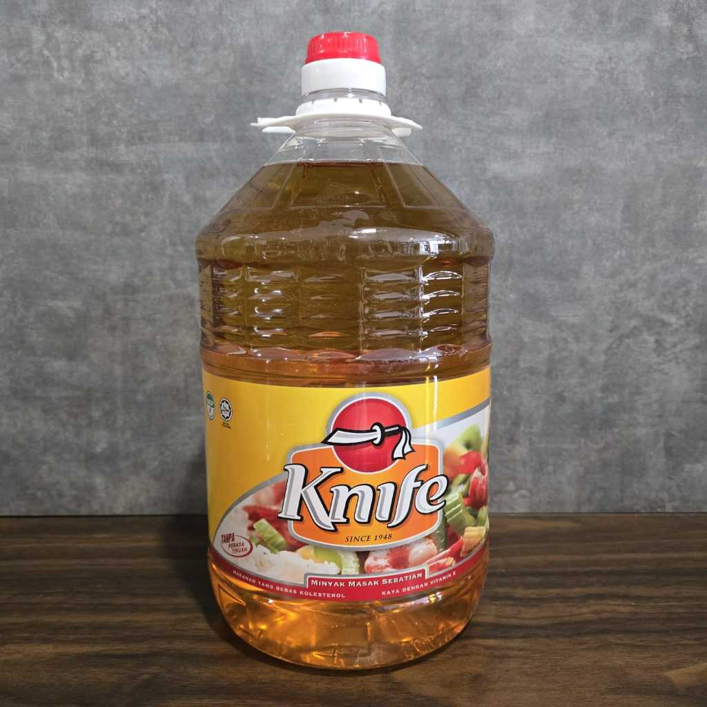 

cooking oil knife peanut oil minyak kacang knife brand 5kg
