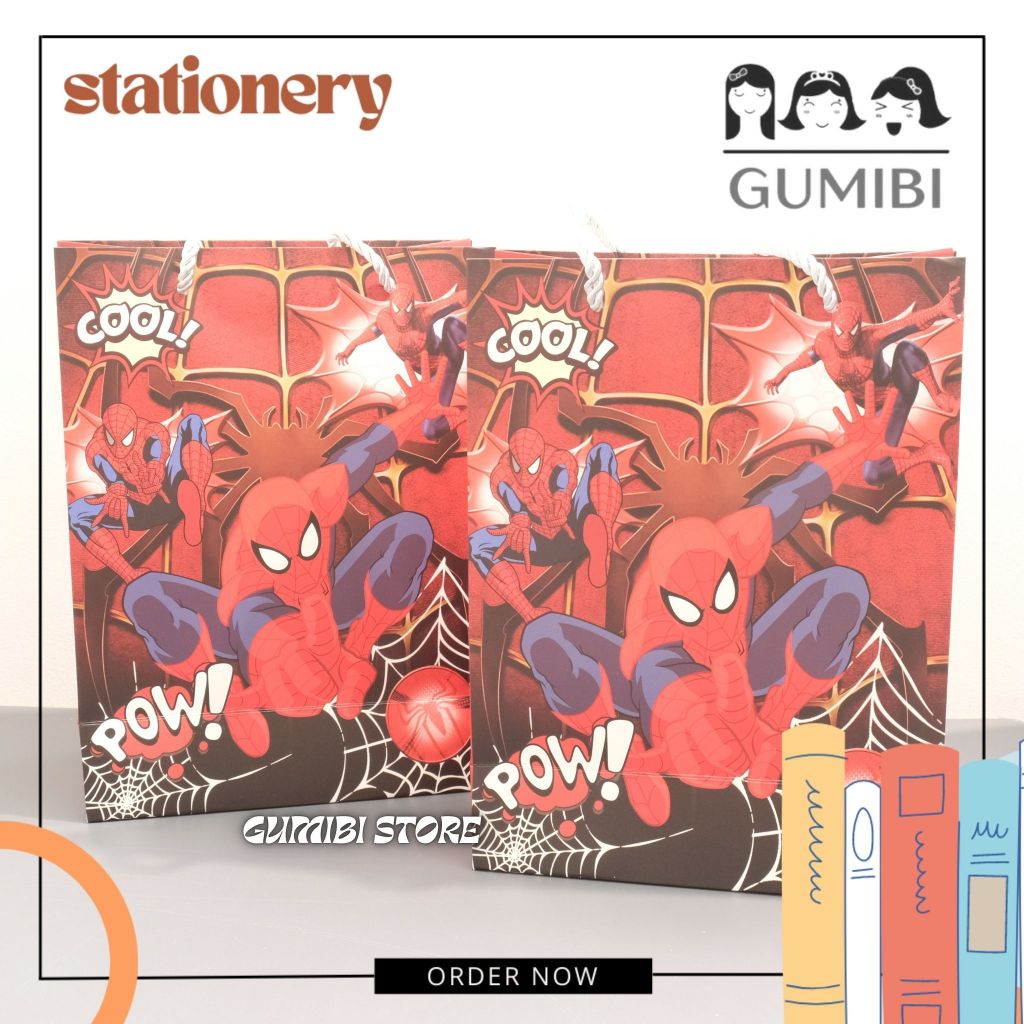 

GOODIE BAG SPIDERMAN PAPERBAG PAPER BAG TAS ULANG TAHUN ANAK COWOK MOTIF SPIDERMAN TAS ULTAH SOUVENIR LUCU TERMURAH