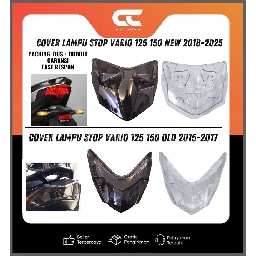 COVER LAMPU STOP VARIO 125 150 OLD NEW 2015 - 2025 KACA STOPLAMP BELAKANG