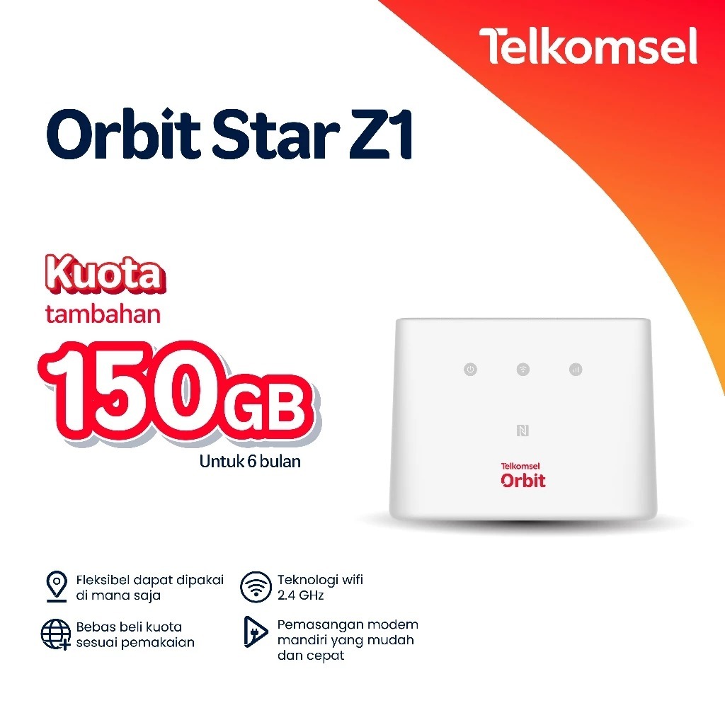 Telkomsel Orbit Star Z1 Modem WiFi 4G High Speed / Orbit Telkomsel