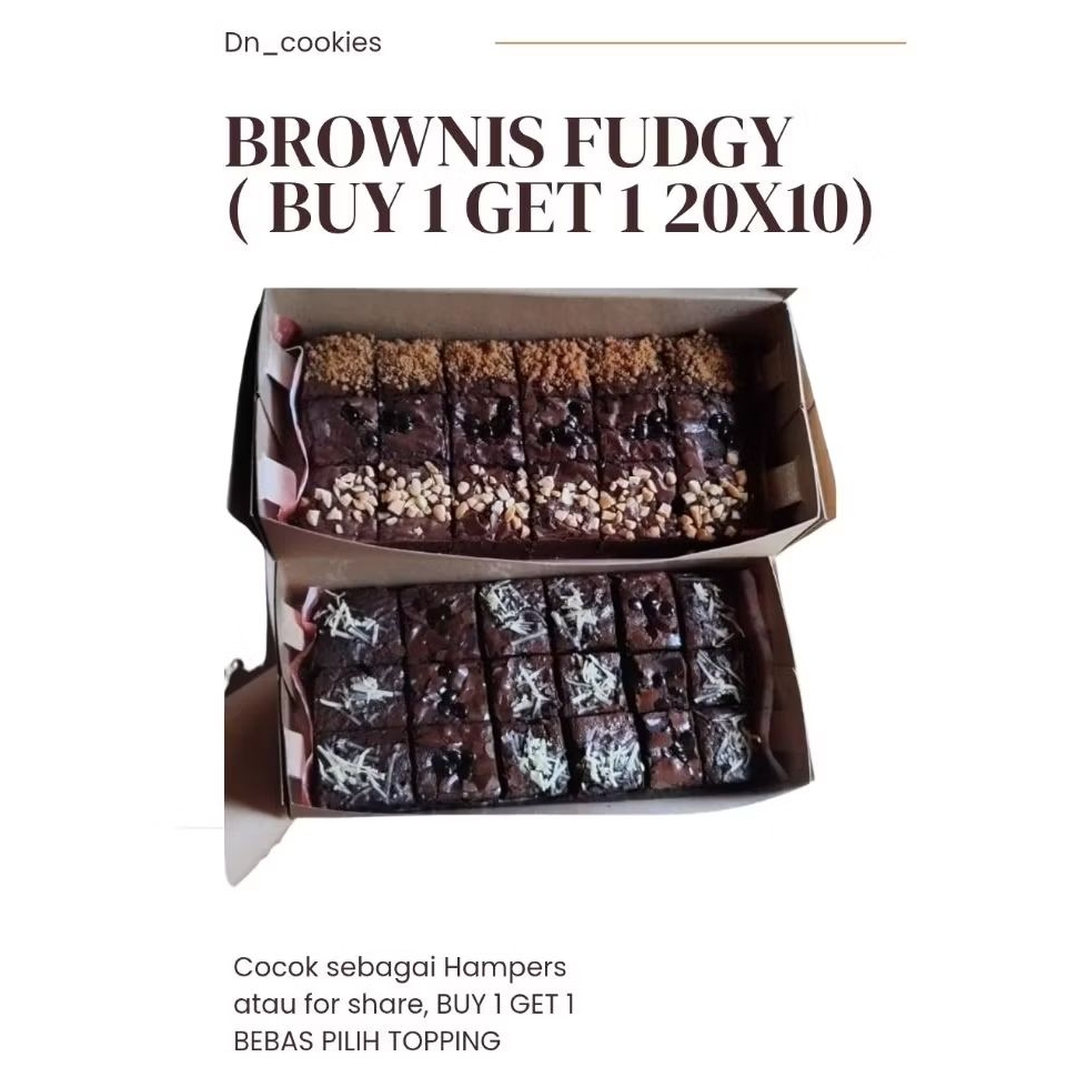 

Brownis Fudgy Buy 1 Get 1 20x10