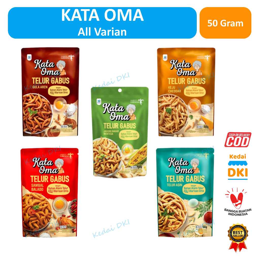 

KATA OMA Telur Gabus Homemade Non MSG Rasa Gula Aren Keju Balado Telur Asin Jagung manis mentega