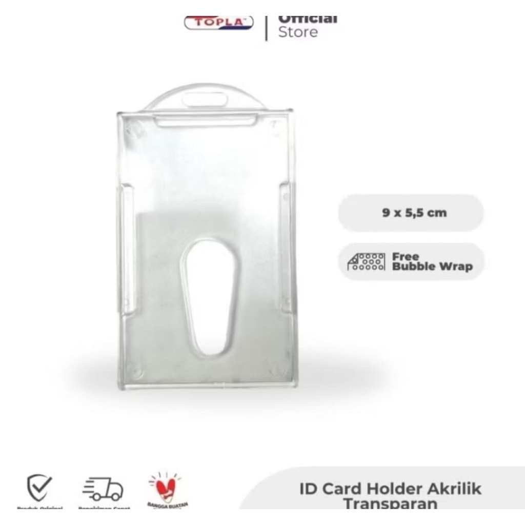

TOPLA Id card akrilik 001 kaca tempat kartu tali name