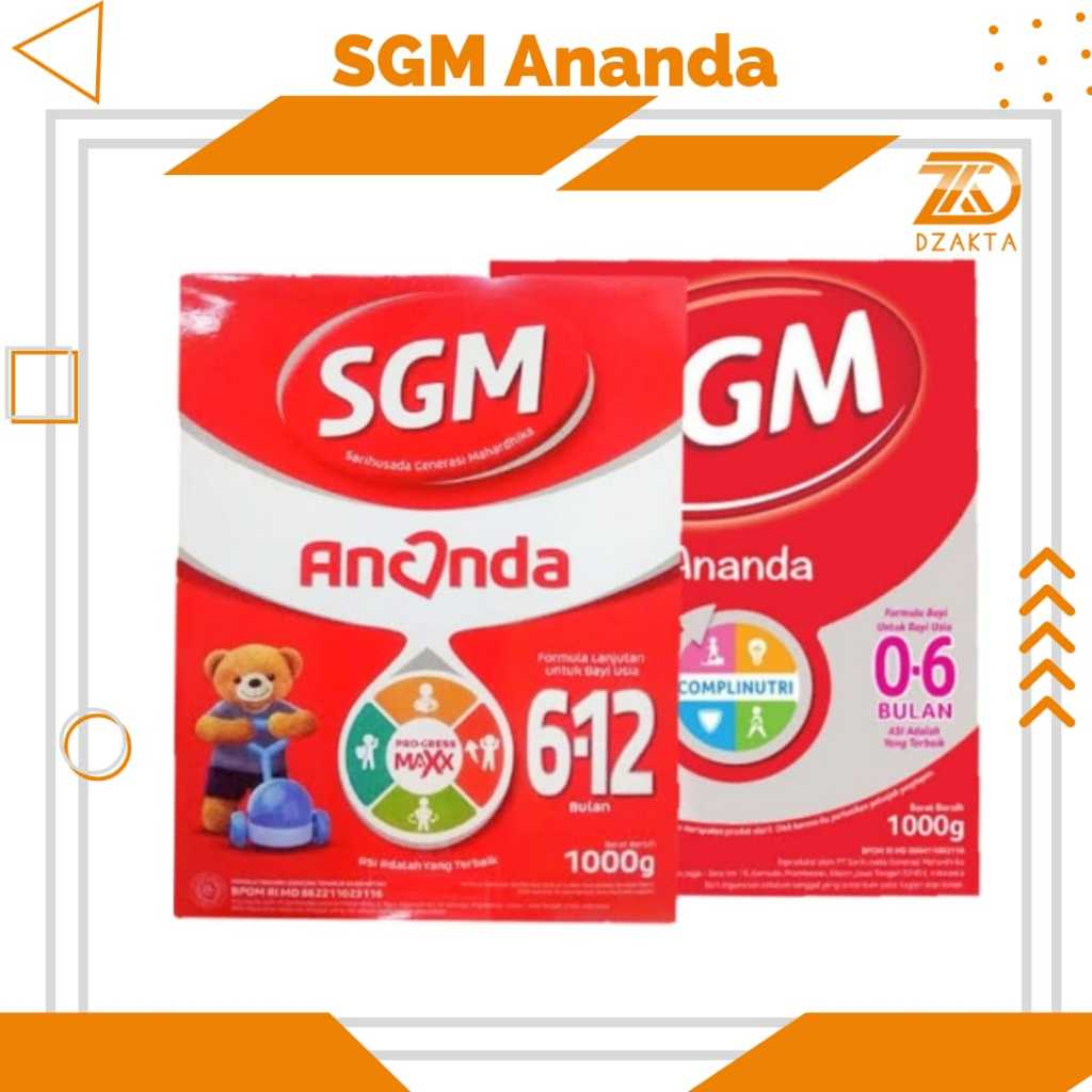 

SGM Ananda 0-6/6-12 1000gr Susu Formula SGM
