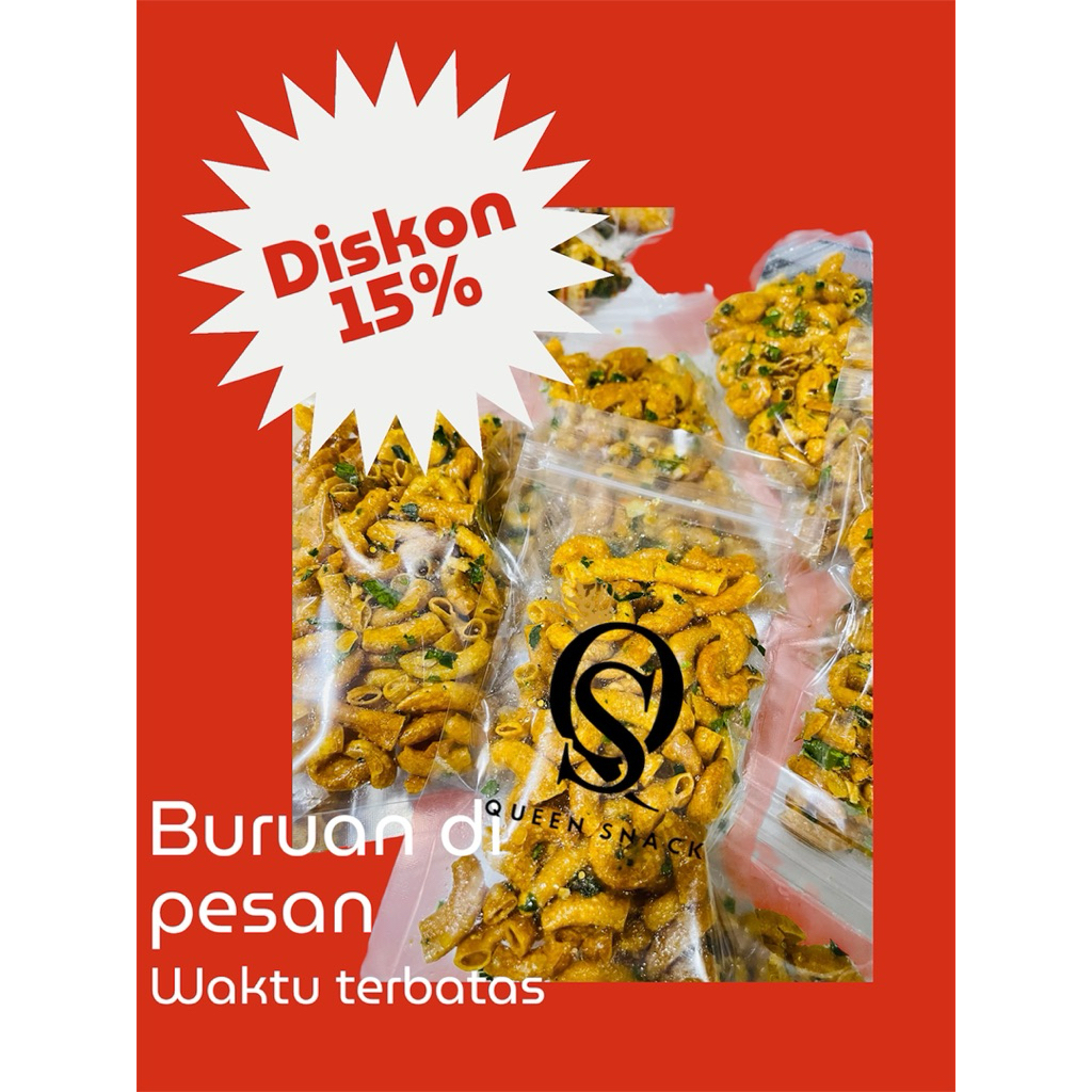 

MAKRONI BANTET/ Makaroni kerupuk/Makroni daun jeruk/ Makroni bawang putih / Makroni bantet pedas