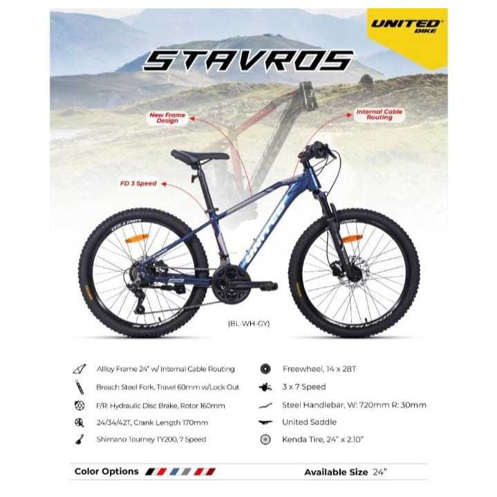 sepeda MTB UNITED STAVROS 24 inch