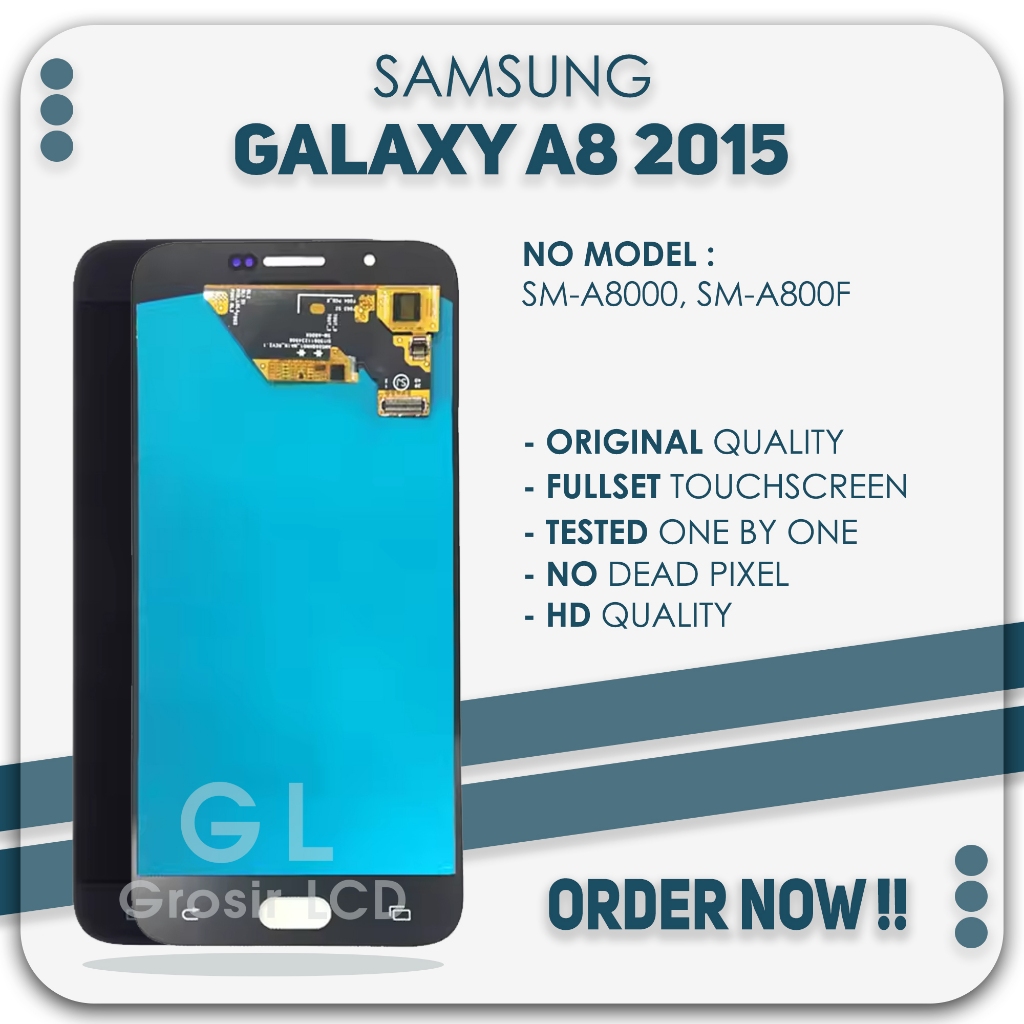 Grosir LCD Samsung A8 2015 / A800 / A8000 / A800F - Fullset Touch Screen