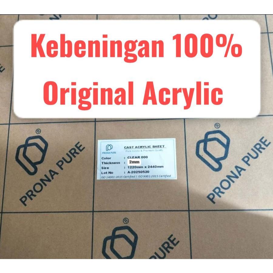 

Acrylic / Akrilik Bening Lembaran 2MM 122 x 244 PRONA PURE