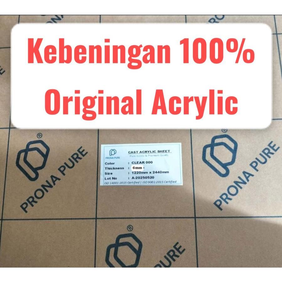 

Acrylic / Akrilik Bening Lembaran 6MM 122 x 244 PRONA PURE