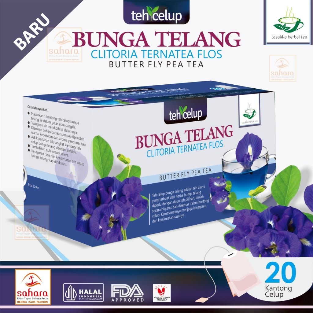 

Teh Bunga Telang Clitoria ternatea tea penurun kolesterol, darah tinggi, pencegah rambut rontok