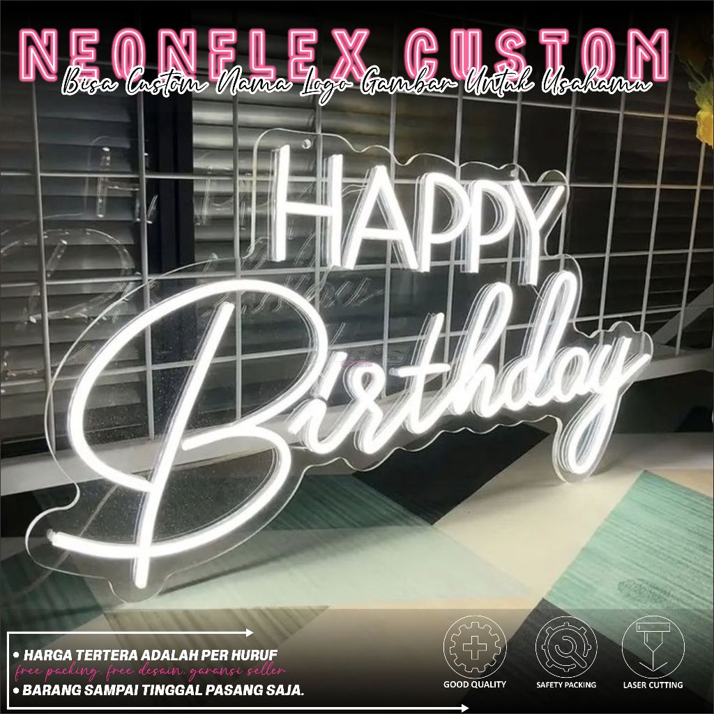 PERHURUF NeonSign Custom Lampu hias Nama/huruf Neonflex Led