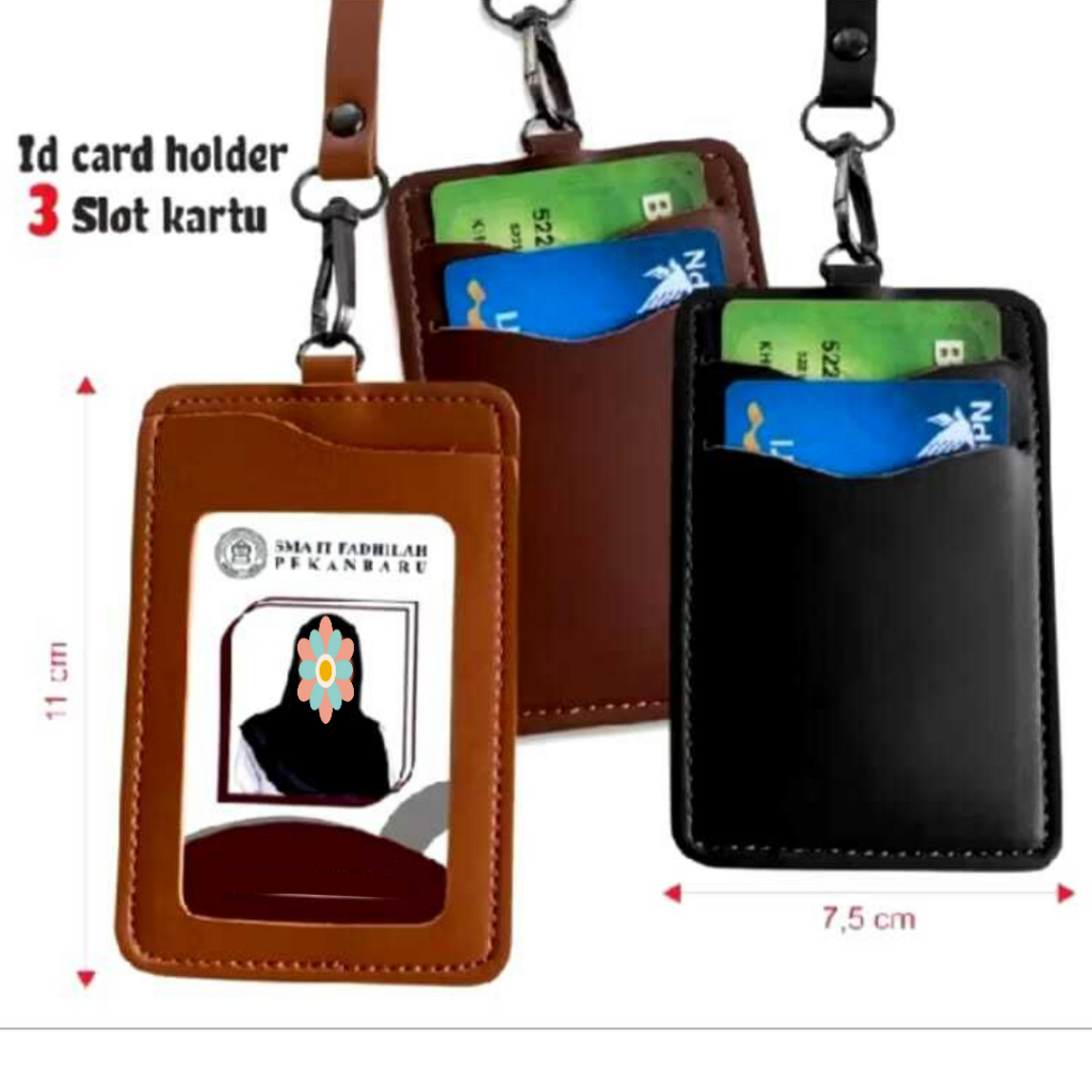 

Holder Id card Name tag Holder Id card kulit Holder ID card 3 slot kartu