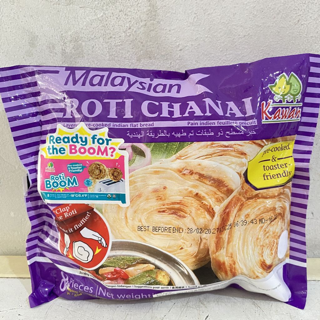 

Kawan food roti chanai 480 gram isi 8 pcs | roti chanai | kawan roti chanai