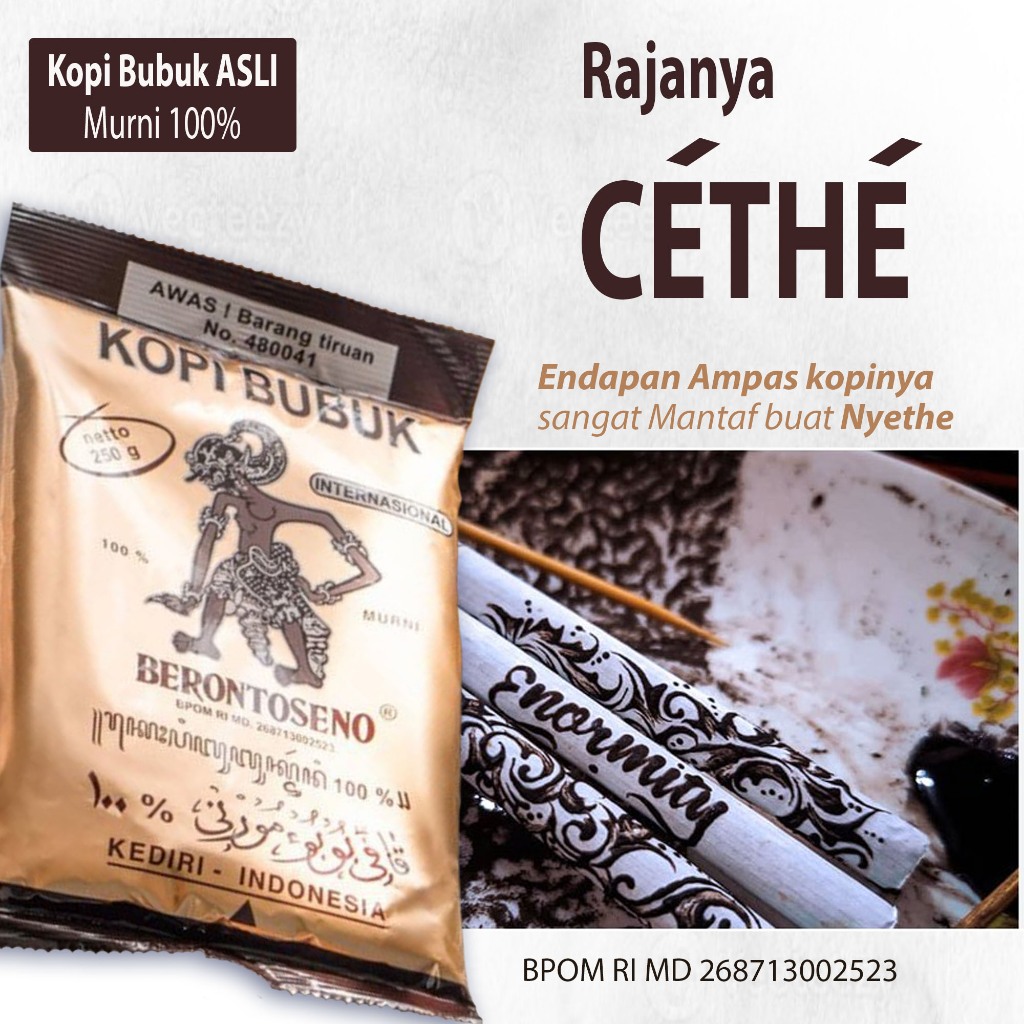 

Kopi bubuk CETHE kopi bubuk murni 100% Rajanya Cethe BEST SELLER Kopi murni paling banyak dicari kaum penghobi cethe bubuk halus dan lembut tanpa ada Gronjalan ~ Berontoseno kopi murni 100%