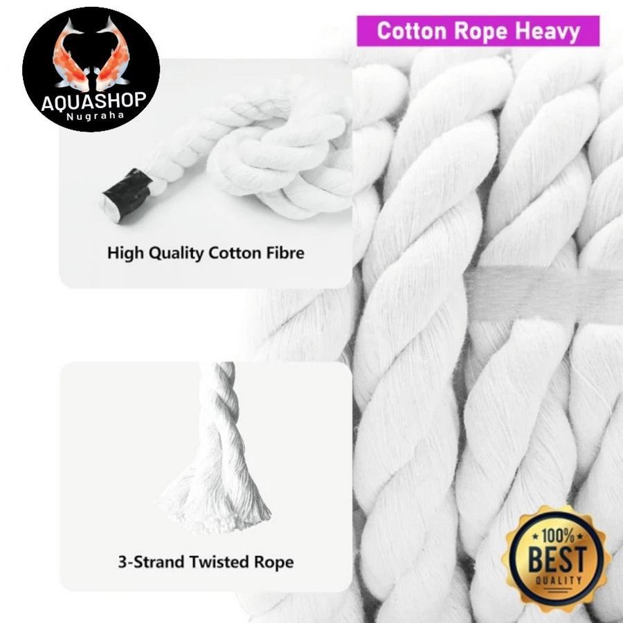 

Tali Tambang Kain Katun Kuralon 16mm 18mm 20mm 22mm 24mm Besar Katun Kuralon - 24mm × 1Meter