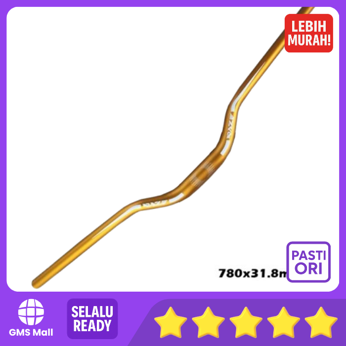Stang Sepeda MTB Setang Handlebar Sepeda Lipat Raze 780mm 31.8 mm Gold