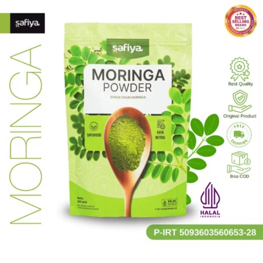 

Safiya Daun Kelor 250gr Moringa Bubuk 100% Murni Premium