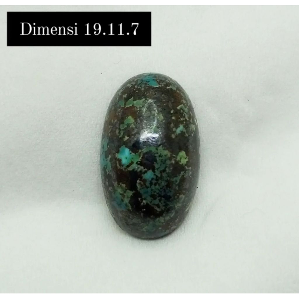 Natural Pirus Persia Hijau Urat Hitam Mumbul