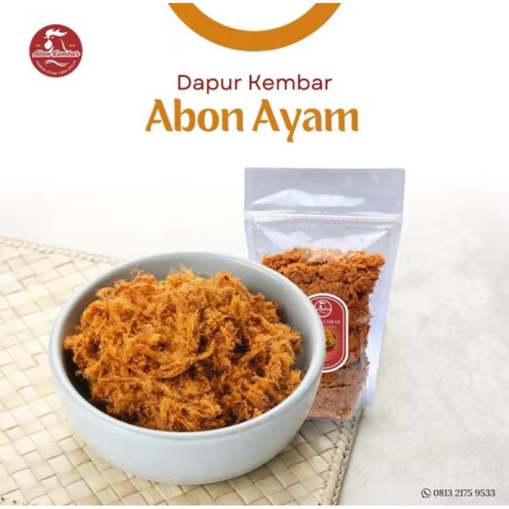 

Abon ayam premium/olahan daging ayam kemasan 200gr