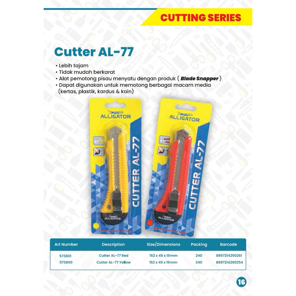 

ALLIGATOR - Pisau Catter Besar (BIG CUTTER) AL - 77