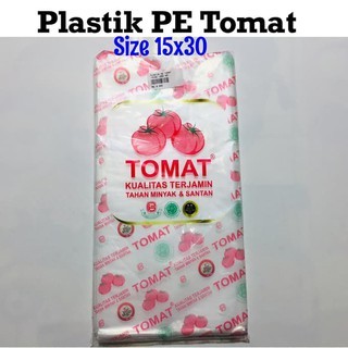 Plstik Es Tomat 15 x 30 ( 1 kg) - Plastik Santan - Minyak - Plastik Bening