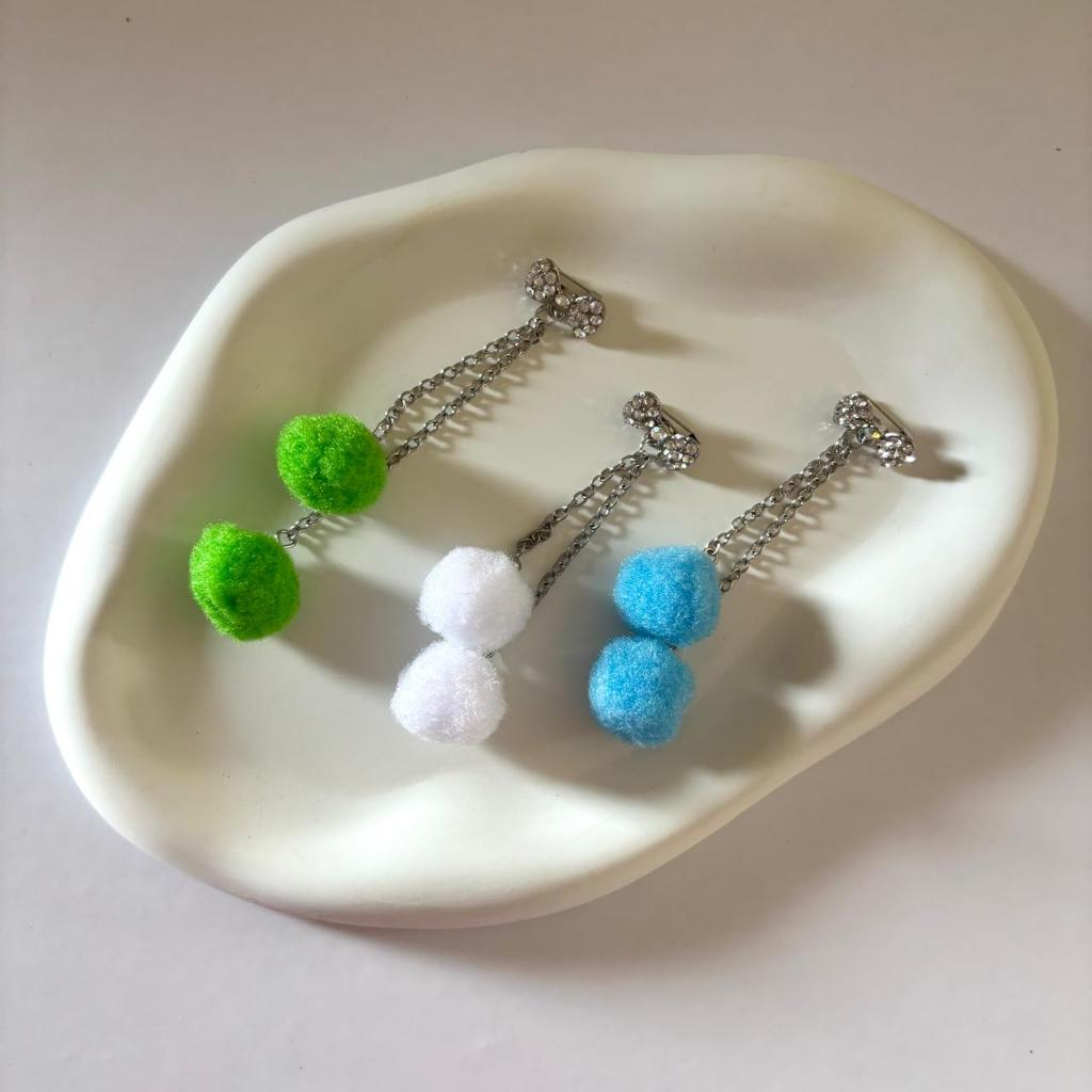 Winsstyle Bros Juntai Panjang Mutiara Pompom Warna Aksesoris Muslimah WINSC422