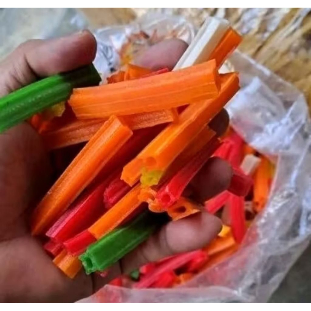 

kerupuk makaroni mekar potato warna warni berat 500 gram