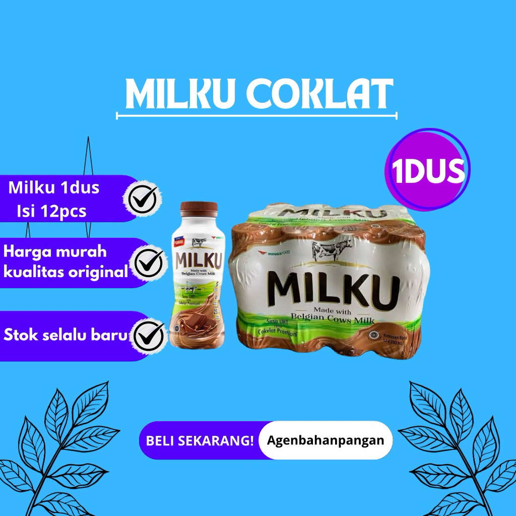 

Milku coklat 1dus isi 12pcs 200ml, exp jauh,murah!