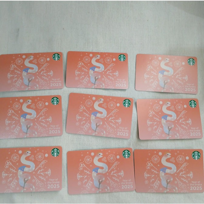 

Starbucks Year of Snake Starbucks Card Lucky Paper Red Envelope Indonesia Taiwan