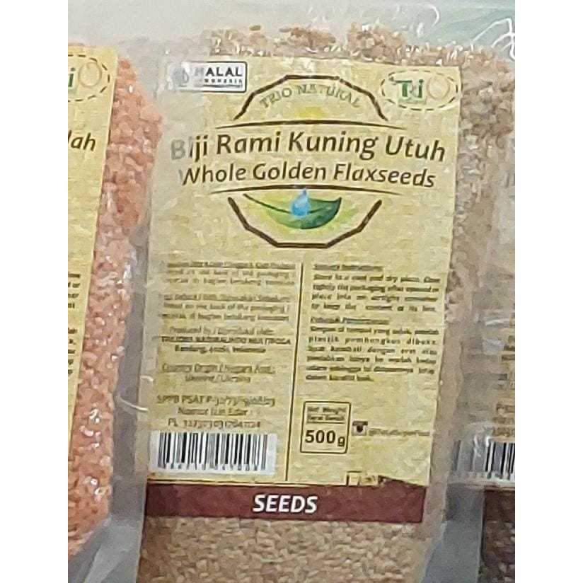 

[oddsolshop] pekanbaru/Trio Natural Biji Rami Kuning Utuh 500GR / Whole Golden Flaxseeds