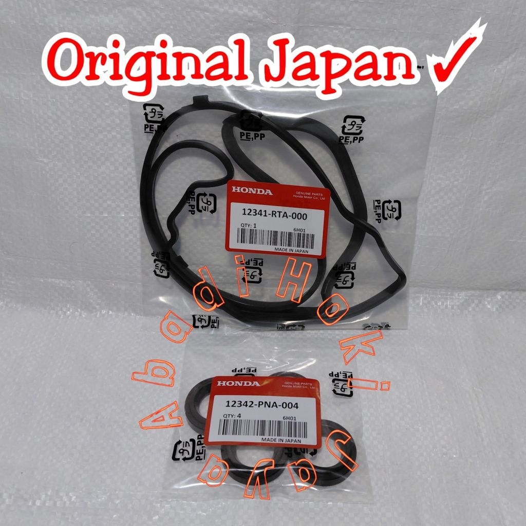Packing Paking Pakking Klep - Paking Packing tutup Cover klep + Seal Sil Busi Honda CRV CR-V Gen2 Ge