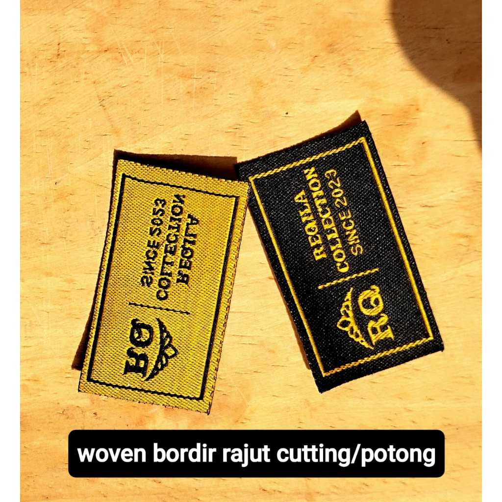 Label Woven Custom Jahit Baju – Label Bordir Logo Usaha / Brand Pribadi