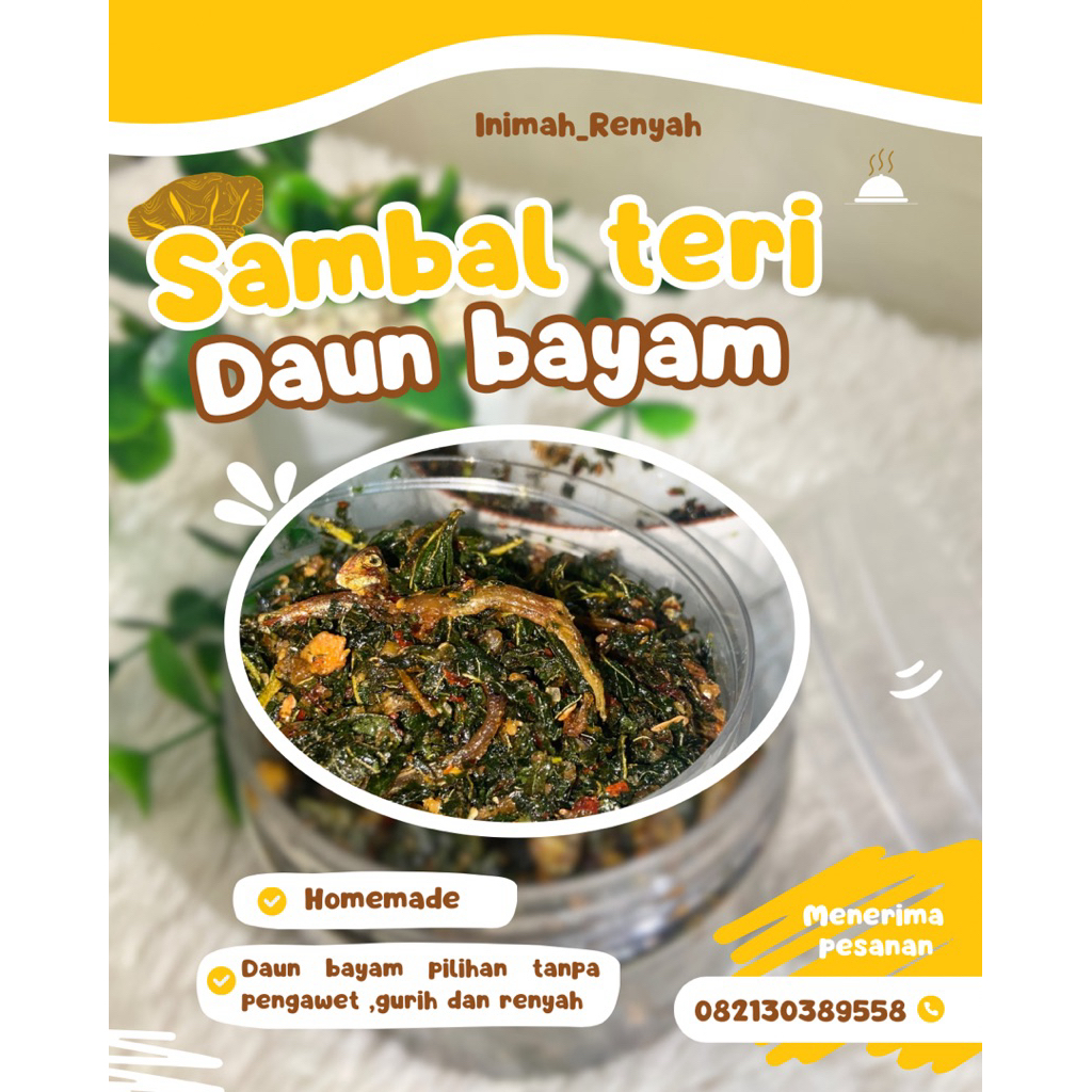 

SambalTeriDaunBayamRenyahGurihBikinNagihStandingPouch