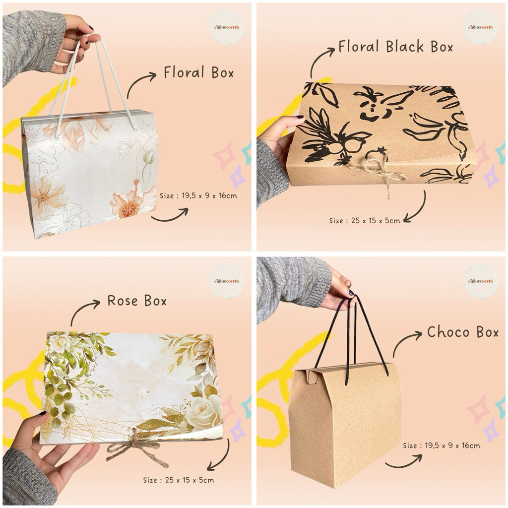 

BOX HAMPERS | LONG BOX | HELLO BOX | DODDLE BOX | eighteeneeth