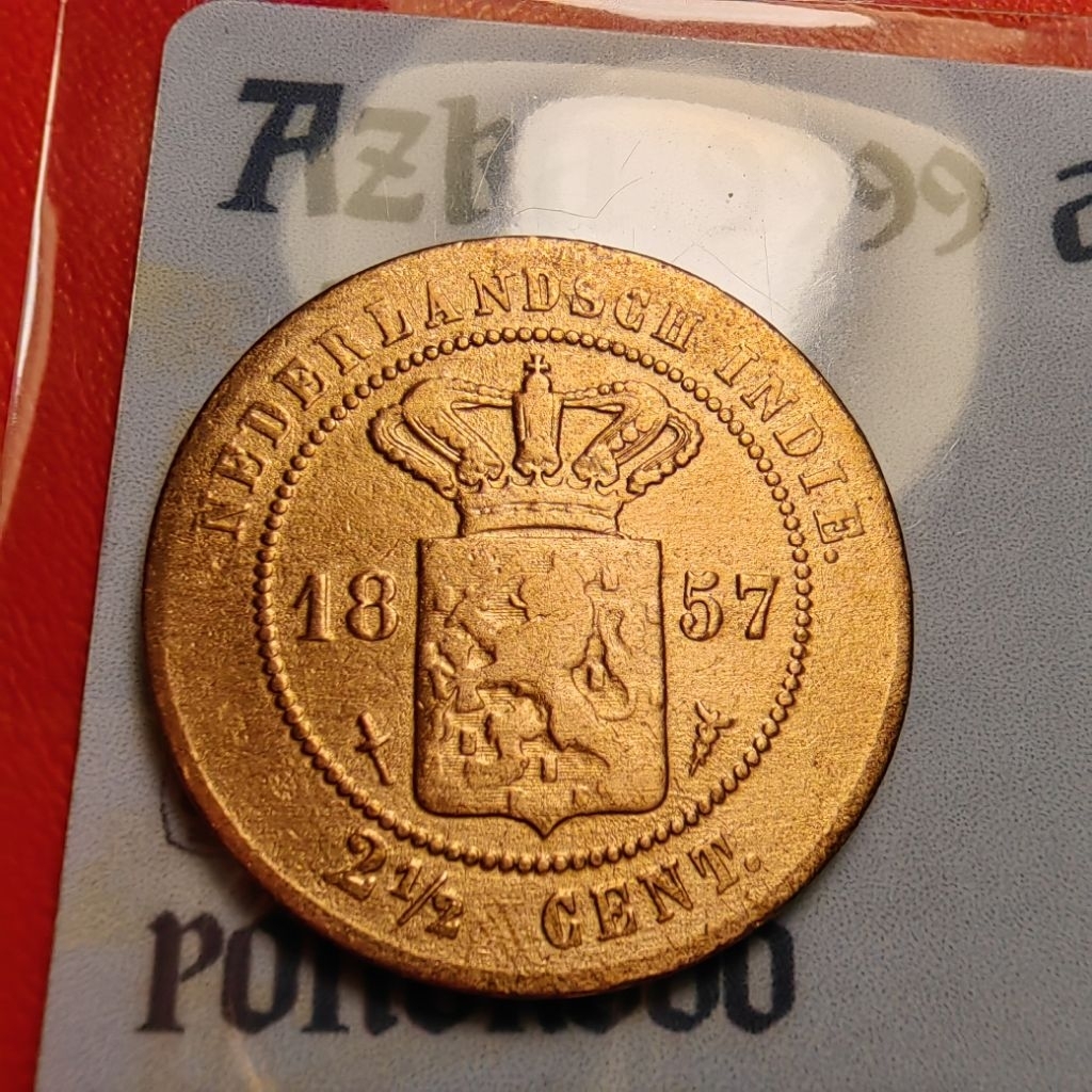 2,5 sen benggol tahun 1857 utuh sesuai foto no 7